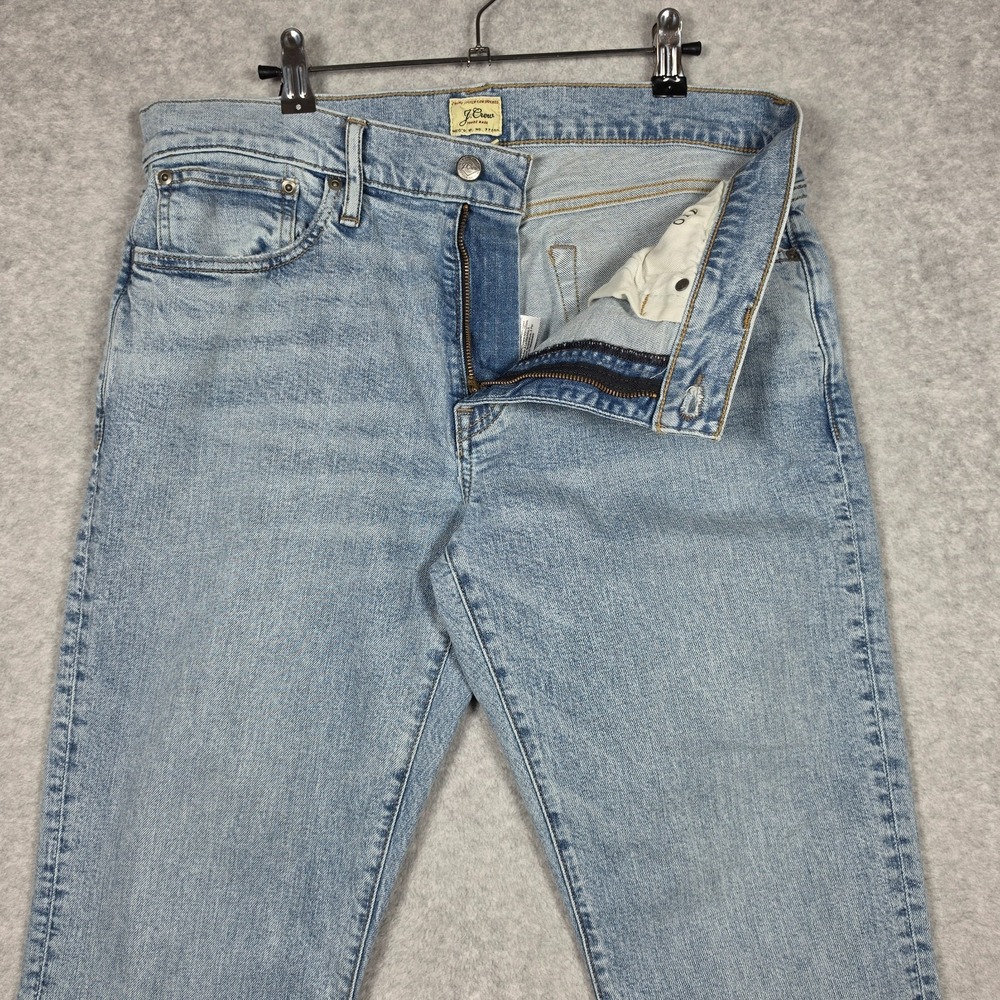 J Crew Jeans Mens Sz 32x32 Light Wash 770 Straight Fit Stretch Everyday Whiskers